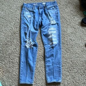 AG jeans. Size 28R.  Style:”the Beau”, slouchy skinny. Lt blue denim wash.